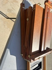 Wooden Table Art Easel With 2 Art Boards Brushes And Paint