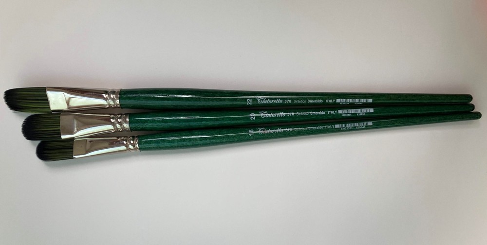 Tintoretto synthetic oil painting brushes, Made in Italy