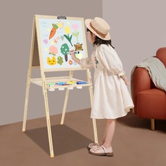 Wood Color Floor Standing Art Easel Easel for Kids Adjustable Standing Art Easel