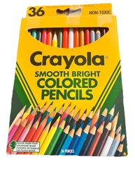 VTG 1992 Binney & Smith Crayola 36 Smooth Bright Colored Pencils Non-Toxic 4036