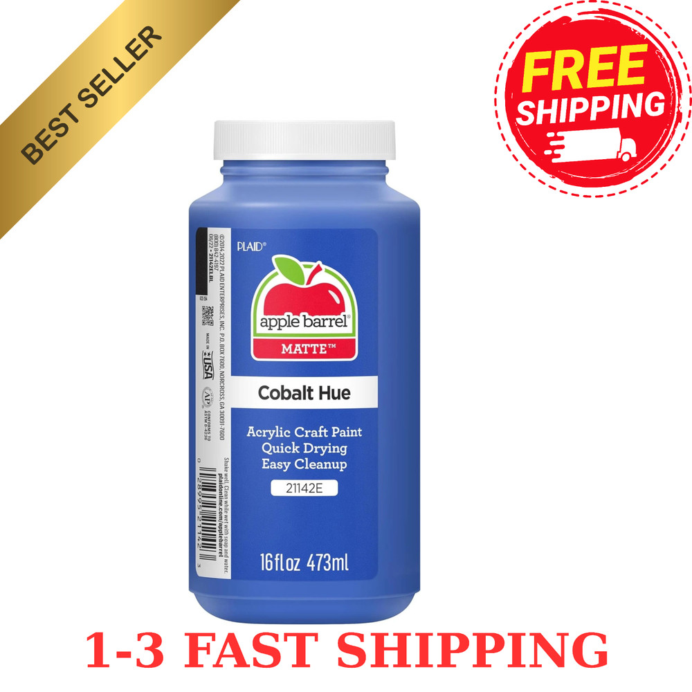 Apple Barrel Acrylic Paint in Assorted Colors (16 Ounce), 21142 Cobalt Blue