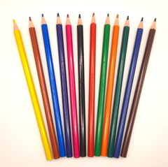 12 Colors Colored Drawing Pencils Assorted Set for kids with Sharpener & Casing