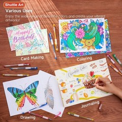 80-Color Glitter Gel Pens Set & 80 Refills – Non-Toxic Art Supplies for All Ages