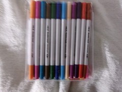 24 Colours Double Tip Pens “One Pen Tip & One Wide Tip”
