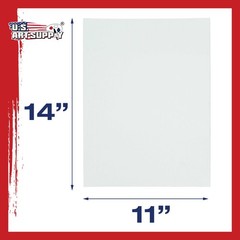 Blank Cotton Canvas Panels 11″x14″ 12 PK Mounted Art Boards Paint Supplies Craft