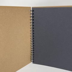 Enviro Artway Co UK Spiral Bound Black Card Stock Lg 11” X 11” Sketchbk 35 pp