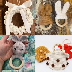 50 Pack 3.5 inch Unfinished Wooden Rings Natural, Wood Craft Rings for DIY Cr…