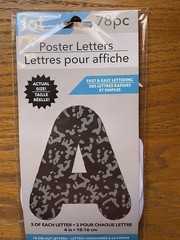 New 78pc Jot Poster Letters 4″ Gray/Black — FREE SHIPPING