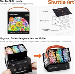 Pastel Alcohol Markers Brush tip, Dual Tip Brush & Chisel Tip Art Marker Set,…