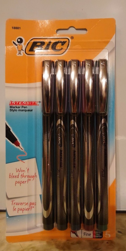 BIC Intensity Marker Fine Point 5 Assorted Colors Per Pack