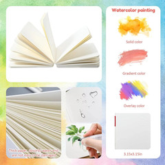 Mini Watercolor Paint Set Pocket Travel Paint kit with Paint, Brush, Sketchbook