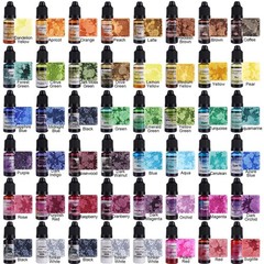 48pcs Concentrated Alcohol Ink Set, Vibrant Colors Alcohol-Based Resin Ink fo…