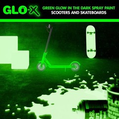 Glow in Dark Spray Paint Green Acrylic 12hr Glow Metal Plastic Fabric