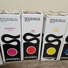 Lot of 30 Vintage 75 C.C. Speedball Block Printing Ink Water Soluble Made in USA