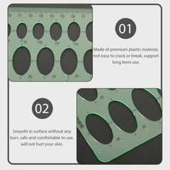 3 Pcs Stencil Lapidary Drawing Measuring Rulers Geometric Measurement Template