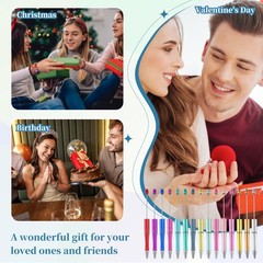 10Pcs DIY Beadable Pen, Ballpoint Pens, Lemon Yellow Casing(Beads Not Included)