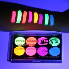 UV Face Paint Kit, Glow In The Dark Paint, Neon Fluorescent [Multiple Colors]