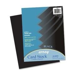 Pacon PAC101187 Card Stock 8.5″ x 11″ 65 lb Black 100 Sheets