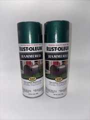 2 Rust-Oleum Hammered Deep Green Spray Paint 12oz Textured Finish 7211830 NEW