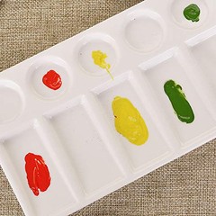 10 Wells White Rectangle Ceramic Artist Paint Palette,Porcelain Watercolor