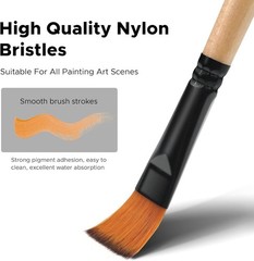 33 Pcs Paint Brush Set, Artist Paint Brushes for Acrylic Painting, Oil, Water…