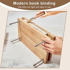 50PCS Wooden Book Press Kit 13×7.9in with Tools for DIY Bookbinding Repair