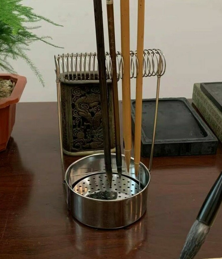 Stainless Steel Paint Brush Washer Cleaner with Screen and Holder Spring