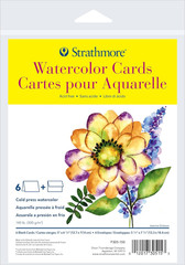 Strathmore 300 Series Watercolor Cards, 5×6.875 inches, 6 5×6.875″, White