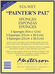 Masterson Sta-Wet Painter’s Pal Palette Sponge Refill 3 Pack Yellow