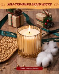 M&SENSE Soy Candles for Home Scented, Christmas Eggnog Non