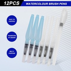 Water Color Brush Pen Set 12 Pcs Water Paint Brushes Refillable Watercolor2221