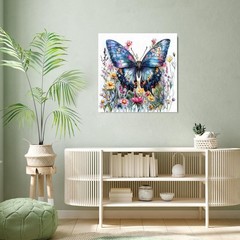 Butterfly Paint by Numbers Kit for Adults Beginner,Wild Flowers Adult Paint by