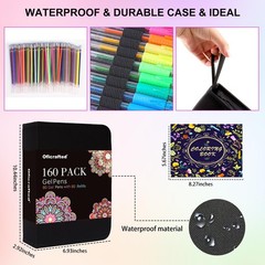 160 Pack Gel Pens Set with 80 Colors + 80 Refills for Adult Coloring & Art