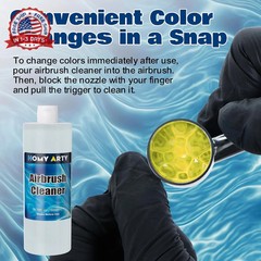 HOMY ARTY Airbrush Cleaner Kit 39.56 fl oz – with Nozzle Cleaner & Cleaning Brus