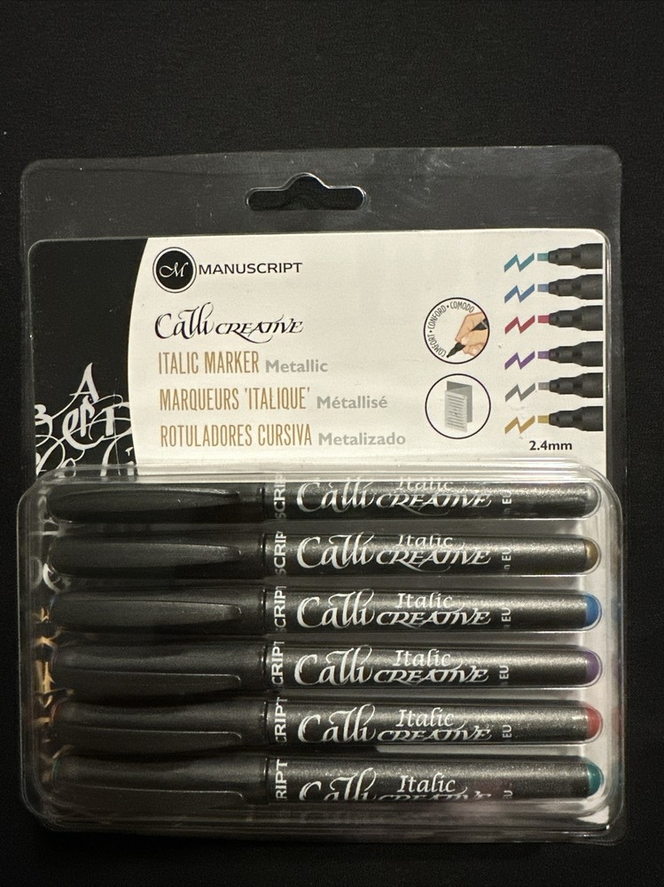 Manuscript Callicreative Markers – Assorted Metallic Colours (Pack of 6)