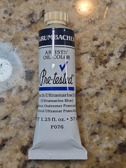 Grumbacher Pre-Tested Oil Paint, 37ml/1.25 Ounce, French Ultramarine Blue