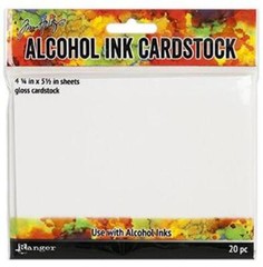 Ranger Tim Holtz Alcohol Ink Gloss Cardstock 4.25 x 5.5 – 20 pack