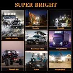 4 Pcs 201W Led Light, 7 Inch Led Light Bar Spot Flood Combo 4pcs 7inch 201w-red