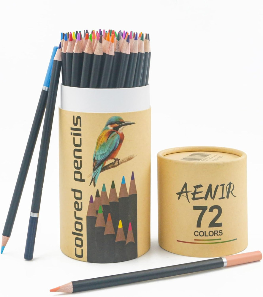 Colored Pencils for Adult Coloring Books, 72 Colors Drawing Pencils with Oil-Bas