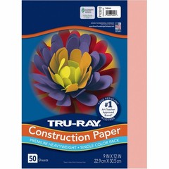 Tru-ray Heavyweight Construction Paper – 12″ X 9″ – Salmon (103010)
