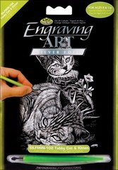 Royal Brush Silver Foil Engraving Art Mini Kit 5″X7″-Tabby Cat & Kitte (6Pk)