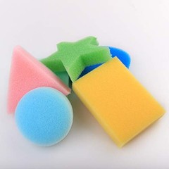 Geometric Shape Painting Sponges Stamper DIY Art Craft Kids 18 PCS Set