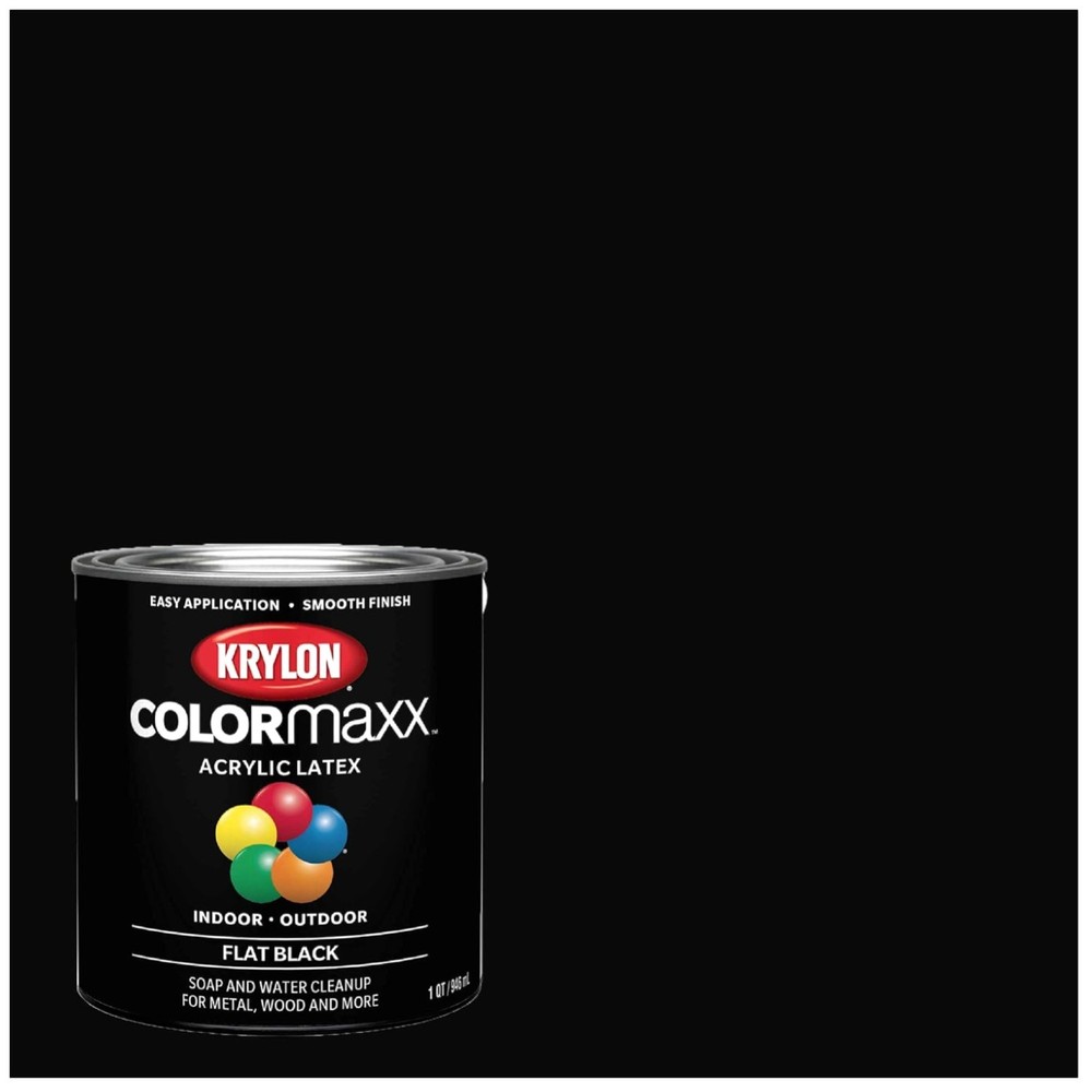 COLORmaxx Black Acrylic Paint – Interior/Exterior