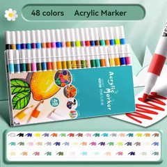 12-80 Colores Set Acrylic Paint Art Marker Pen Rock Painting for Kids Graffiti S
