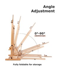 Large H-Frame Art Easel for Painting, Hold Canvas up to 49’’, Natural