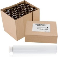 48-Pack 45ml Aluminum Paint Tubes with Easy-Crimp Caps for Custom Mixing