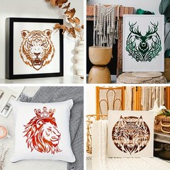 1set 4pcs 4 styles PET Hollow Out Drawing Painting Stencils for Scrapbook