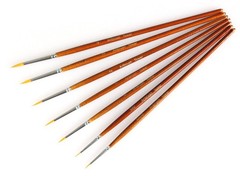 Fine Detail Paint Brush Set 7 PCS Miniature Brushes For Watercolor Oil Airplane
