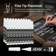 White Liquid Chalk Markers 36 Pack Chalk Pens for Blackboard, Chalkboard, Win…