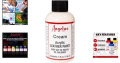 Restore Your Leather: Waterproof Cream Acrylic Paint & Recoloring Balm – 4 fl oz